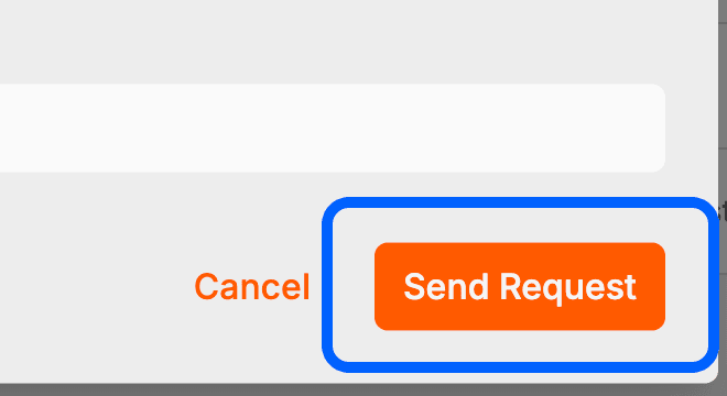 Send the request screenshot
