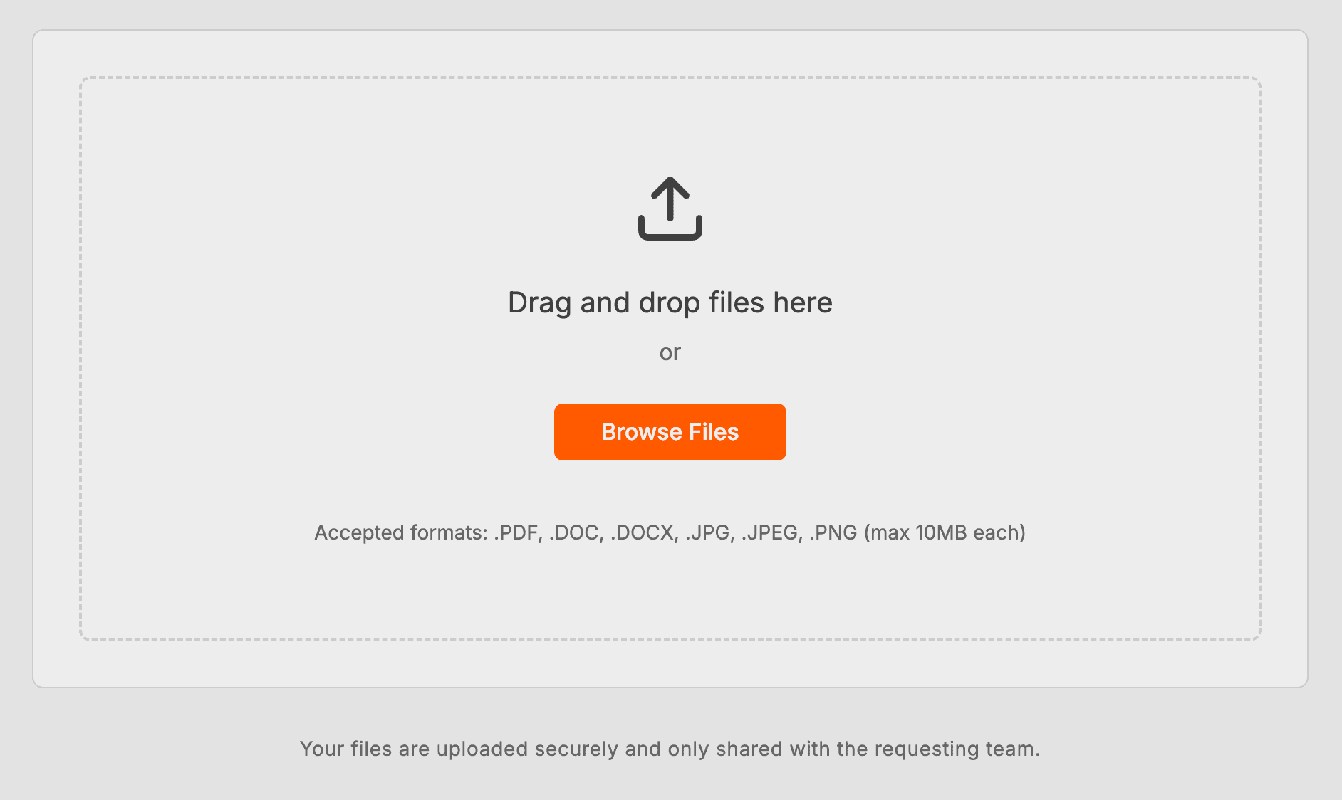 Add your files screenshot
